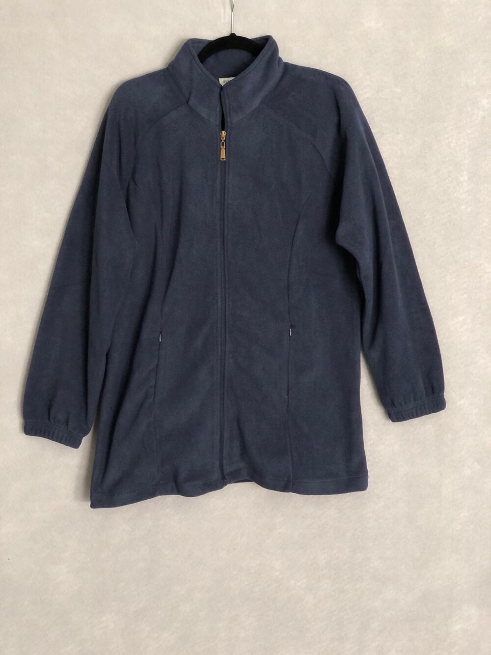 Avenue Front Zip Jacket Fleece Navy Women's Size 18 NEW